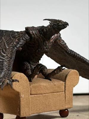 A post by @freddygbaf202 on TikTok caption: Rodan watching Netflix  #stopmotion #godzilla #rodan #animation #hiyatoys #stopmotionanimation #actionfigures #kaijus #netflix #monsterverse 