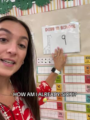 A post by @schoolday.withmrsj on TikTok caption: How long does everyone else make it!?😅🤧 #sickstudents #sickteacher #teachersoftiktok #teachertok #backtoschool #elementaryschool #kindergartengerms 