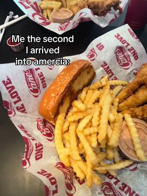 A post by @lem0n_z on TikTok caption: Girl this was better then mcdonalds and KFC combined. #canes #fastfood #us #trend #foryou #usa #fyp #foryoupage #abcxyz #relate #fypシ゚ #viral #sogood 