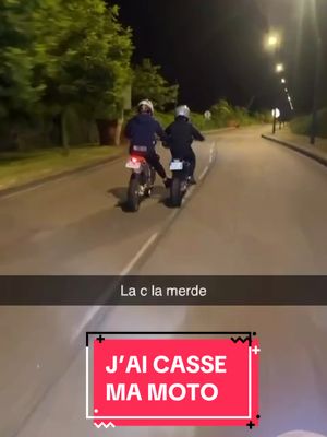 A post by @minikika on TikTok caption: J’ai complètement cas*é ma moto 😖🤯😱 Ça va chiffrer la 😖 #fyp #pourtoi