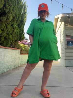 A post by @dara__shannon on TikTok caption: I don’t need no stinking iron . Dress from @Old Navy Official 💚 #pregnant #maternityfashion #maternity #maternitystyle #maternitydress #maternitywear #pregnancy #pregnancyfashion #pregnancystyle 