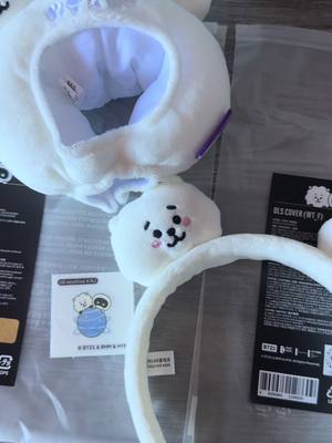 A post by @alereyesx23 on TikTok caption: Finally i got my WOOTTEO X RJ merch 🤍and theyre so cute #RJ #jin #kimseokjin #wootteo #kimseokjin🐹 #worldwidehandsome #bt21 #bt21rj #bt21_official #theastronautjin #theastronaut 