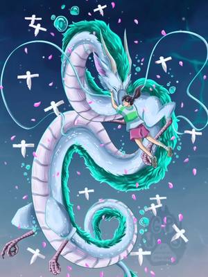 A post by @gpwolfspirit11933 on TikTok caption: Here’s a preview of how I drew my Spirited Away 🌊🐉🌸 piece. It took 17h 6m to draw.  #studioghibli #spiritedaway #spiritedawayfanart #haku #hakuandchihiro #japanesedragon #studioghibliart #studioghiblifanart #studioghiblifilms #hayaomiyazaki #art #artist #artistsontiktok #artistic #artoftheday #animeart #instaart #artsy #arttok #fyp #fypシ #fypage #fypppppppppppppppppppppppppppppppppppppppppppppppppppppppppppppppppppppp #fypシ❤️💞❤️ #digitalart