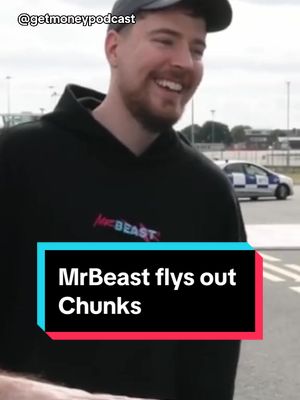 A post by @getmoneypodcast on TikTok caption: MrBeast flys out Chunks and other creators  #mrbeast #chunkz #nico #betasquad #amp #kaicenat #privatejet 