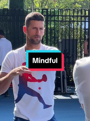 A post by @djokernole on TikTok caption: Before match, some mindful training. #verymindful #demure  