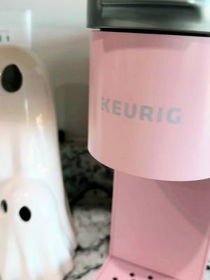 A post by @livingwithlane on TikTok caption: Pink Matches with EVERYTHING. #coffee #keurig #mini #harrypotter @Keurig 