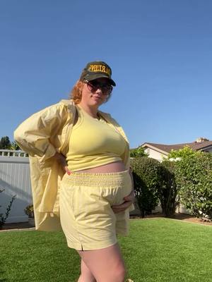 A post by @dara__shannon on TikTok caption: Not a maternity fit, just a big ass size in regular clothes💛