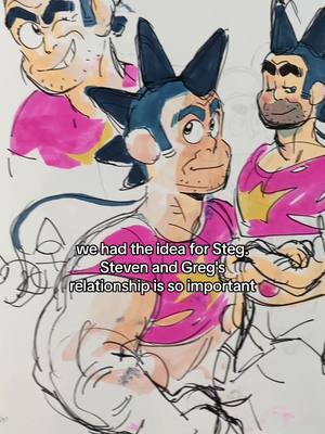 A post by @rebeccasugar on TikTok caption: I loved working on these early concepts for Steg Multiverse ⭐️ #StevenUniverse #animation #Steg 