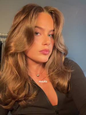 A post by @mathildemidtbo on TikTok caption: Pt 2 |  alluring 🍒 #butterflyblowout #fyp #blowout #rollers #hair 