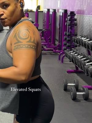 A post by @jalenasimpson on TikTok caption: 😏Elevated squats 😉4 sets of 10  😘Toes pointed out 🤪Push Up with Toes! 😋Squeeze Thighs & Glutes on the way up xo 💋