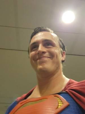 A post by @xit_strategy on TikTok caption: @blufvcebvbyy sent us by throwing it back unexpectedly to the Superman Theme song . . . . . . . #dragoncon #dragoncon2024 #unhinged #throwitback #twerk #superman 