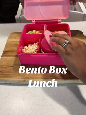 A post by @alondraa.abril on TikTok caption: I love making lunch 😂 being a mom is so fun🥹🫶🏼 #lunch #toddlerlunch #schoollunch #bentobox 