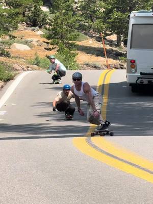 A post by @liam_lbdr_ on TikTok caption: shwooo #downhillskateboarding #fyp #calibertrucks #foryou #foryoupage #yosemite 