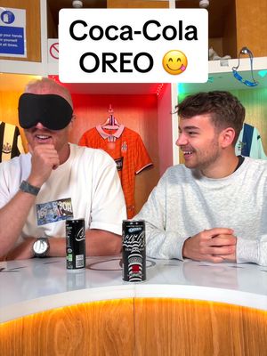 A post by @arthurtv on TikTok caption: AD Can @Theo Baker guess what the new Coca-Cola x OREO Zero Sugar flavour is whilst blindfolded? It’s limited edition so get it before it’s gone! L!nk in bio @Coca-Cola @OreoUKI