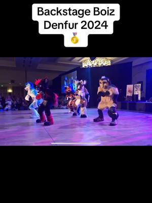 A post by @kendi_chihuahua on TikTok caption: Backstage Boys with the Denfur Dance Competition win!  - @KendiChihuahua, our fearless choreographer! - @FlukeHusky, the heartthrob ace! - @Brimtooth, the trickster! - @VegardSabre, who learned all the choero remotely! - @K1ngYeen, his first dance comp! - @Tigersquat, the shy bad boy! Find them all on “X”!