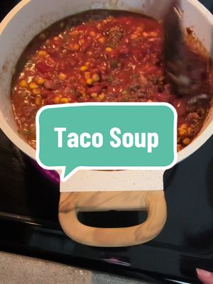 A post by @the.cookin.mama on TikTok caption: It’s been a rough week in this household so taco soup was just what we needed #creatorsearchinsights #taco #soup #EasyRecipe #easydinner #DinnerIdeas 