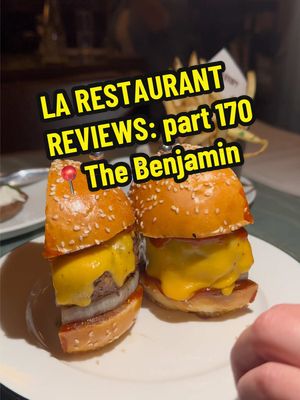 A post by @2truefoodies on TikTok caption: LA RESTAURANT REVIEWS: part 170 📍The Benjamin #hollywood #thebenjamin #lafood 