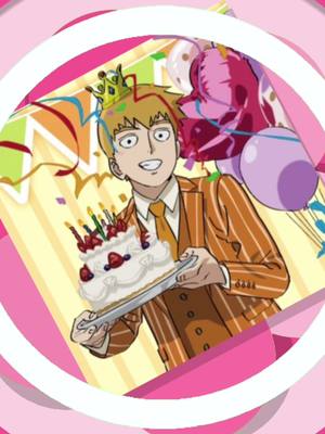 A post by @aratakaswife on TikTok caption: reigen birthday next month but they saw it was mines so they dropped this art early #blessed #reigen #mp100 #CapCut 