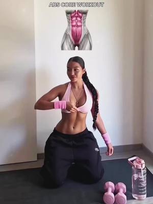 A post by @sportsyogaball on TikTok caption: #greenscreenvideo abs workout details 💗 total outfit from AYBL | CORALIE10 • BRIDGE TOE TAPS 3x30sec • SIDE PLANK 3x1min • PLANK SHOULDER TAPS 3x1min • BRIDGE FOCUS ABS 3x30 sec bonus : • STOMACH VACUUM 10x20/30 sec The KEYS for a snatched waist : • slight calorie deficit !!!! (if you need to lose fat) • stomach vacuum • core exercices • polyarticular exercises • patience • genetics my program link in bio 🔗 #abs #coreworkout #snatchedwaist #pilates #gymtips