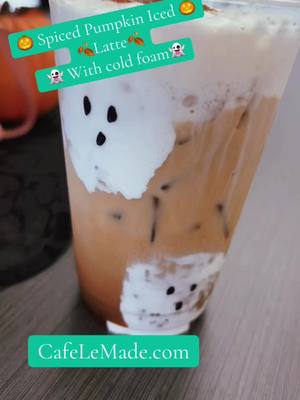 A post by @nicholesinthehouse on TikTok caption: #spookyseason #spooky #halloween #fall #michigan #woodhaven #birmingham #vibesalonsuites #coffee #coffeetiktok #pumpkinspicelatte #cafelemade #cafelemadecoffeeshop 