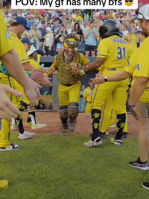 A post by @billleroy on TikTok caption: Think I love Dog Dad the best 🐶 #fyp #baseball #savannahbananas #bf #dog #dachsundsoftiktok 