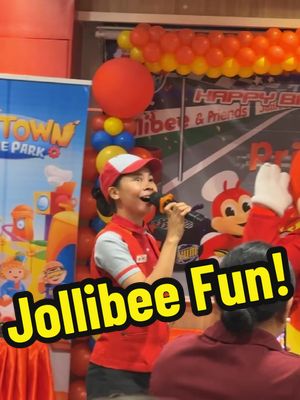 A post by @kuyamagik on TikTok caption: Having fun at Jollibee!