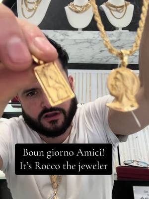 A post by @roccothejeweler on TikTok caption: My father came to the states from Italy back in the 1970s. Little Italy in the Bronx was a home away from home for my family and many other Italians. I am very proud that all these years later I am able to open my jewelry store here.   I am now providing some of the beautiful solid 14k and 18k gold jewelry that Italy is famous for producing. Please come visit us in store at 📍2401 Arthur ave Bronx, NY 10458 or shop with us online at 👉🏼👉🏼roccosjewelry.com 👈🏼👈🏼 Use promo code “PAISANO” to get 20% OFF your purchase of 18k gold jewelry.  #italianjewelry #italiangold #grumetta #18kgoldrope #18kgoldcrucifix #paisano #bronx #littleitaly #fyp