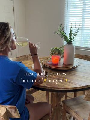 A post by @kkgons on TikTok caption: A glass of vino makes any meal fancy #girldinner #meatballs #frenchfries #fries #dinner #budget #vino #wine #dinnertime 