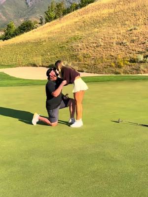 A post by @lauren.gracee1 on TikTok caption: Im engagedddd! @Klays #engaged #golf 🩷🩷🩷