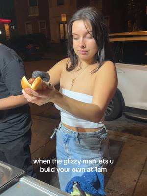 A post by @elladmason on TikTok caption: shes an icon @Courtney Shea #fyp #nashville #glizzy #hotdog 