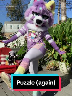 A post by @caprikki on TikTok caption: Im already so excited for mff, i can feel the anxiety taking over. Puzzle belongs to @Puzzle 🧩  #fursuits #furriesoftiktok #fursuitdancer #furry #fursuiter #fursuitmaker #furryfandom #furryfyp #fursuit #fursuitcommission #fursuitdance 