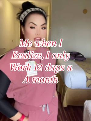 A post by @dixieleigh88 on TikTok caption: Working just 12 days a month wasn't bad at all!💪😅 #travelnurse #nightshift #brotherlouie  