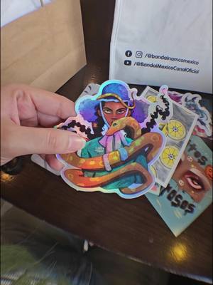 A post by @pannys.art on TikTok caption: Algunos prints, stickers y demás cosidas qué conseguí en una convención pasada 🥰✨️