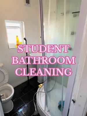 A post by @laurenedenelizabeth on TikTok caption: Bathroom cleanin & talking about my student accomodation experience #fyp #cleaning #transformation 