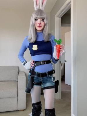 A post by @pinkam3na on TikTok caption: I can’t wait for Zootopia 2 GRAHHHH #judyhoppscosplay #zootopiacosplay #judyhopps #zootopia #fyp 