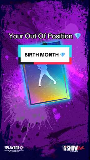 A post by @mlbtheshow on TikTok caption: We used science to determine your ideal out of position series, 💎 player, based on the month you were born. Don’t get mad at me this is what the science told us.