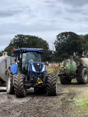 A post by @farm_hub_ on TikTok caption: @Jim @Harri shone poo crew 🫡💩🌱 #sluz #farming #CapCut #rearsteer🥵 #farmhub #newholland #agriculture #slurry #britishfarming #agrispec #agspec #ag 