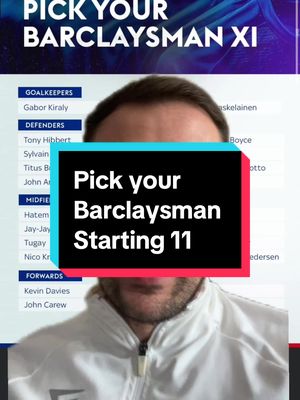 A post by @kierankirk07 on TikTok caption: Who is in your barclaysman starting 11? #fyp #football #footy #foryou #footballtiktok #footballvideo #PremierLeague #barclaysmen #epl #barclayspremierleague 