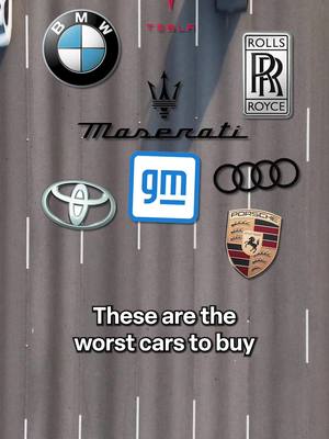 A post by @humphreytalks on TikTok caption: These cars are the biggest wealth losers 👎🚗 Coming in at last place is the Cadillac Escalade ESV🥲It loses 58% of its value in 5 years time which is a $63,885 hit. The 4th spot on this list is the BMW 5 Series Hybrid that sees a 58.8% depreciation in 5 years and SPOILER ALERT: it’s not the only BMW on the list.  3rd in the most depreciation is the Maserati Ghibli that loses well of half it’s value with 61.3% or $58,623 value lost in 5 years.📉 Number 2 is the BMW 7 Series losing 61.8% of its value in five years time and in case you were wondering that’s a $72,444 hit…ouch. 😩 Honorable mention to Tesla’s Model S for depreciating 55.5% over a 5 year period too. 🎖️ And the worst car that kills your wealth and depreciates a ton over a 5 year period is the Maserati Quattroporte with a 64.5% depreciation and an MSPR difference of $90,588. 🤯 Do you have any of these cars?