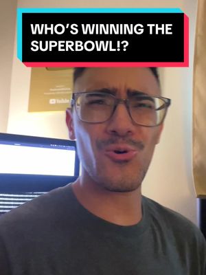 A post by @thevincentmottola on TikTok caption: Who’s winning the Super Bowl?👇🏼 #thevincentmottola #SuperBowl #nfl #funnyvideos 