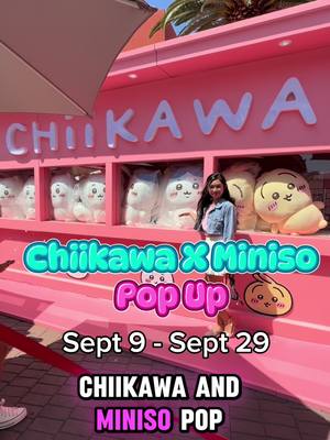 A post by @monsterpoh on TikTok caption: If you are drawn to anything cute and live in OC, then I’d run to Irvine Spectrum and check out the Miniso X Chiikawa popup!  The popup officially open Sept 9 and ends Sept 29! Literally just 20days 😱. If you guys do go please tag me! I’d love to see what you all ended getting 🥰  @miniso.USA @miniso.official @chiikawa.official #MINISOChiikawaUS #MINISOxchiikawa #chiikawa #Chiikawacollection #miniso #irvinespectrum #irvinespectrumcenter