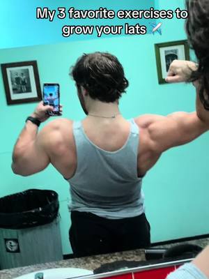 A post by @markdewees on TikTok caption: My 3 favorite exercises to grow your lats ✈️ #bodybuildingtips #lats #fitness #gym 