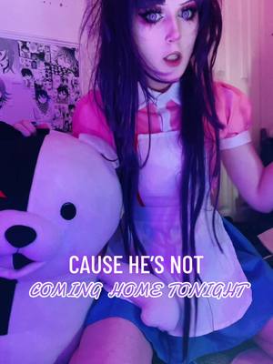 A post by @minteyecos on TikTok caption: comment a 🎀 for mikannnn i havent done her in a hot minute ! im about to abubkankbsibdi || #mikantsumiki #mikantsumikicosplay #danganronpa #danganronpacosplay 