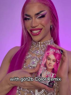 A post by @missfiercalicious on TikTok caption: #ad Express your creativity using @got2b Color Remix! Check out how I spiced up an old wig for pride using the color Shocking Pink. This unique product lets you customize the intensity for the exact shade you want. Available for purchase at Shoppers Drug Mart #got2bpartner #bwhoeveruwant2b #got2bcanada #colorremix #got2bpride #Pride