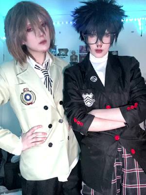 A post by @rc_cos on TikTok caption: theyre such enemies to lovers dont even try to disagree with me #akechigoro #renamamiya #persona5 #persona5royal 