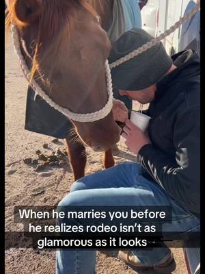 A post by @barrelracer673 on TikTok caption: Sorry Boo 🤷🏼‍♀️ #barrelracer #college #fyp #romeo #justagirl #horse #rodeo 