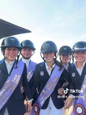 A post by @usequestrian on TikTok caption: More gold for USA! 🏆🇺🇸 @clara #winner #champion #equestrian #nationscup #juniors 