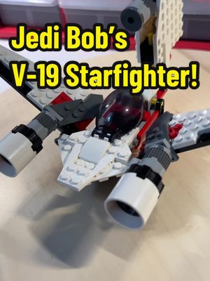 A post by @dannyfordjohnson on TikTok caption: Turning Jedi Bob’s Starfighter into something new! Say statfighter five times fast. #lego #starwars #rebuildthegalaxy #alternatebuild 