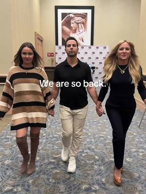 A post by @camillaluddington on TikTok caption: Off to be hot &hilariois at @Epiccons  @Skylar Astin  @Jessica Capshaw 