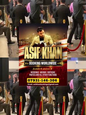 A post by @teamasifkhanmusic on TikTok caption: #teamasifkhan #asifkhanmusic #desimusic #bookingsavailable #fanslove #tune #asianmusic #fyp #weddingtiktok 